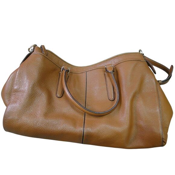 Coach Morgan Pebbled Leather Satchel Bag Brown F35185 - Picture 7 of 9